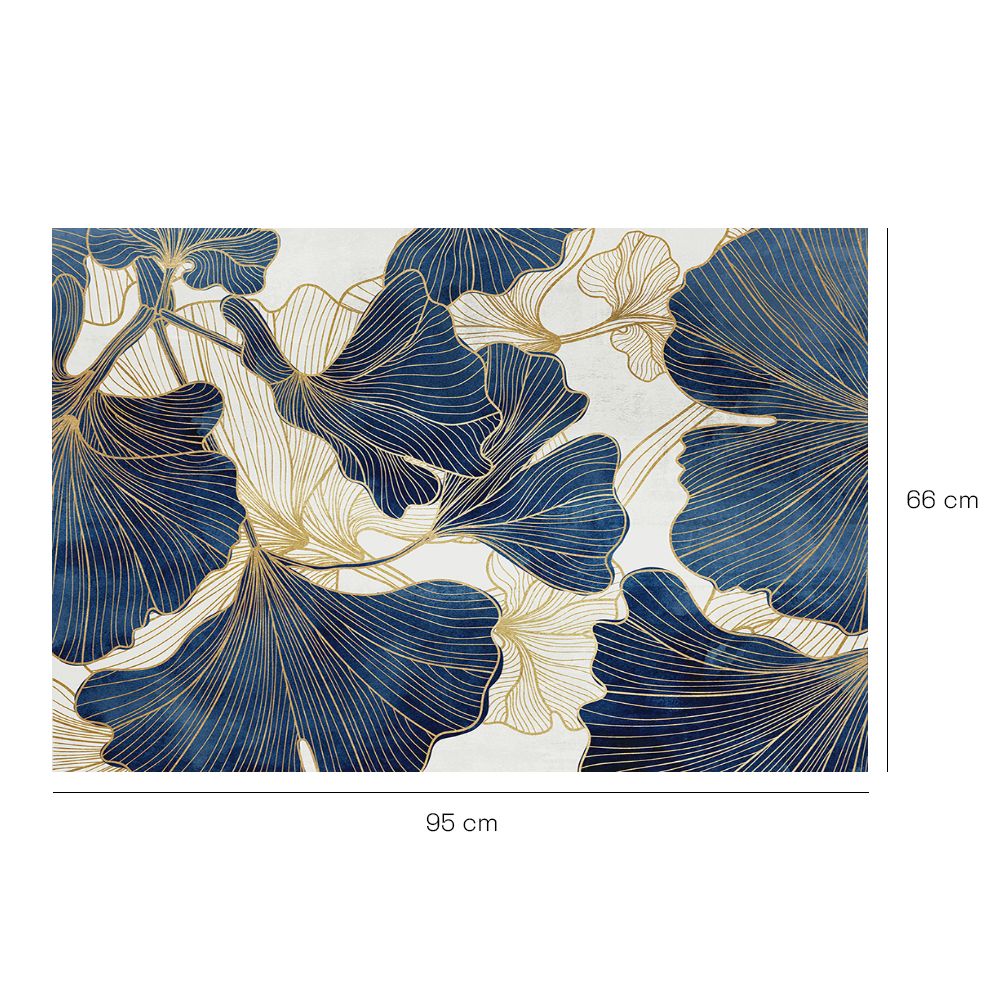 Tapis n°437 Feuilles élégantes dorées