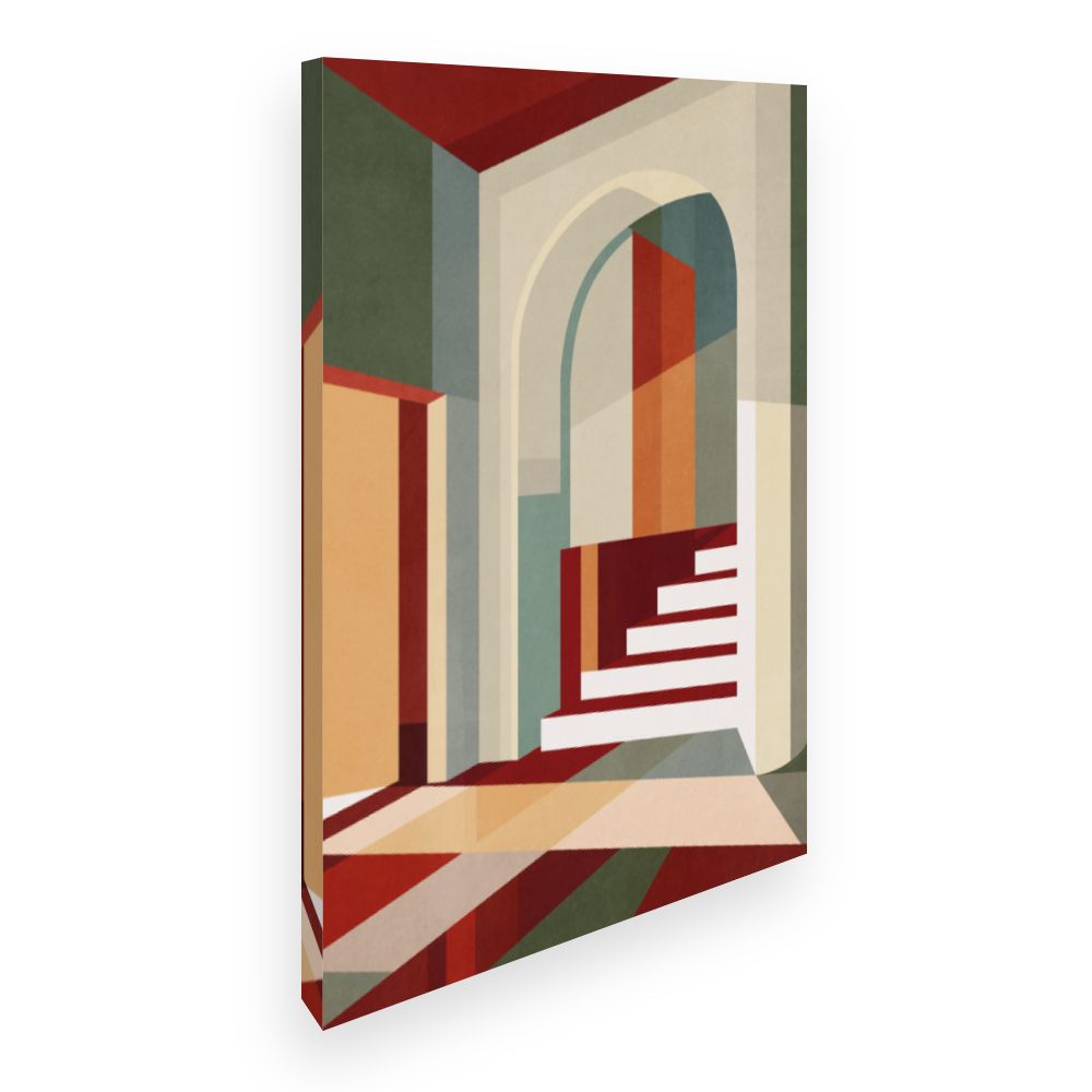 Toile Jeu d'ombres géométrique