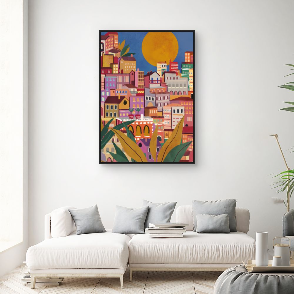 Tableau Ville ensoleillée