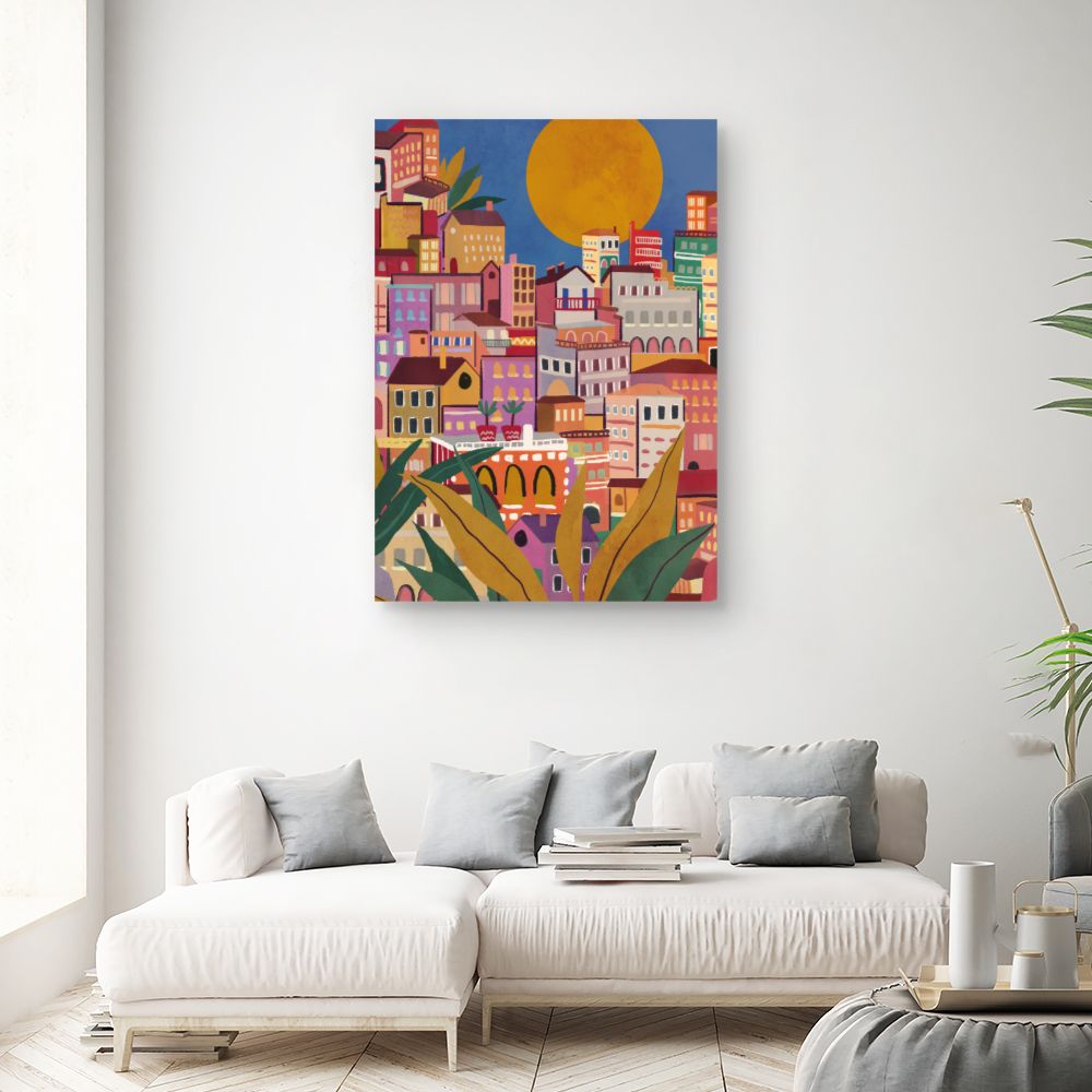 Tableau Ville ensoleillée