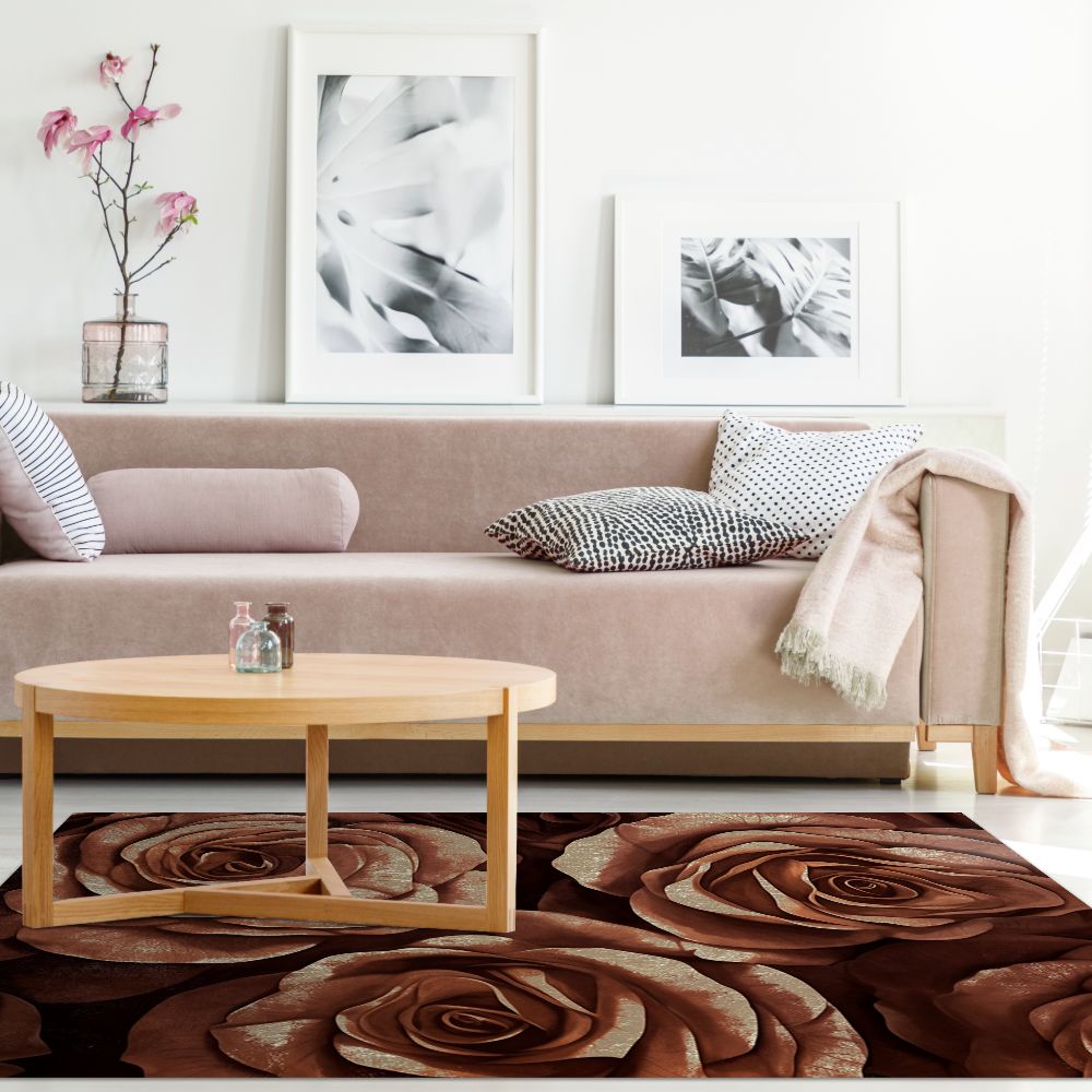Tapis n°447 Roses élégantes et raffinées