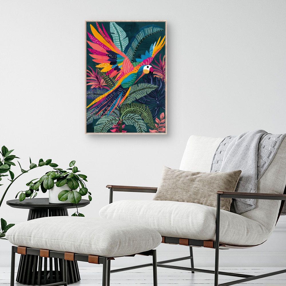 Tableau Perroquet exotique coloré