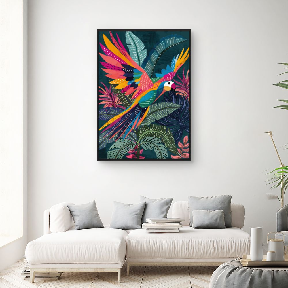 Tableau Perroquet exotique coloré