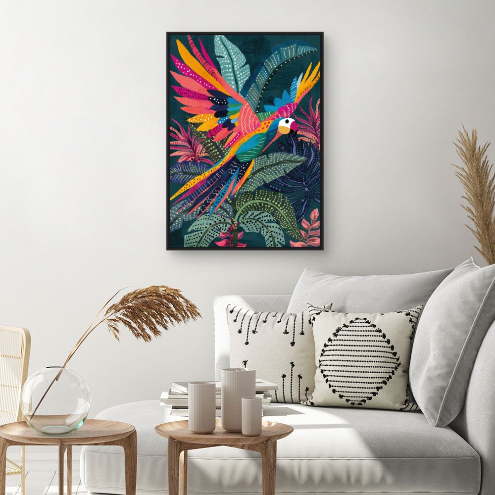 Tableau Perroquet exotique coloré