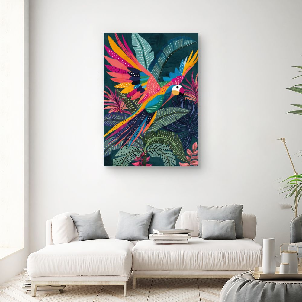 Tableau Perroquet exotique coloré