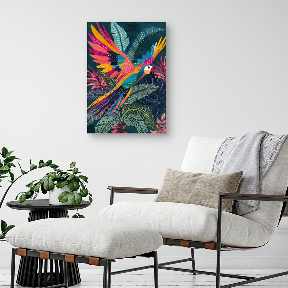 Tableau Perroquet exotique coloré