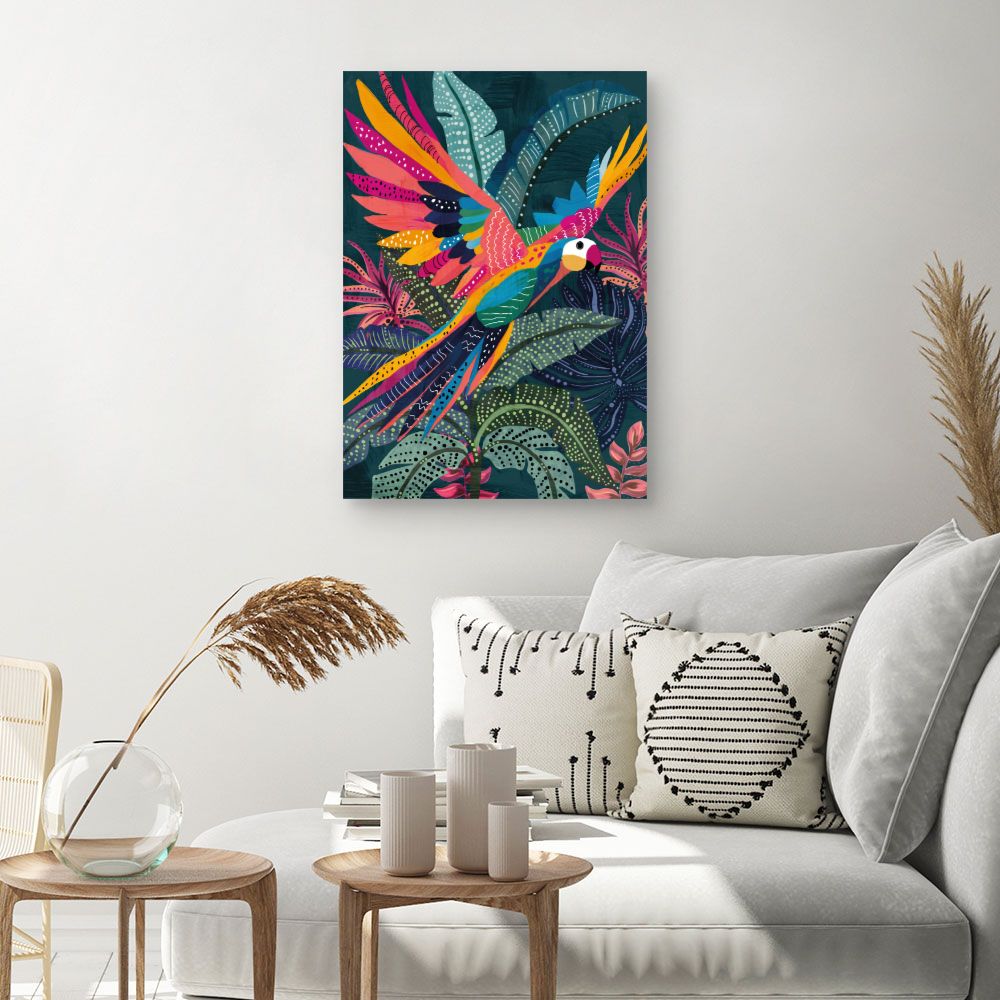 Tableau Perroquet exotique coloré