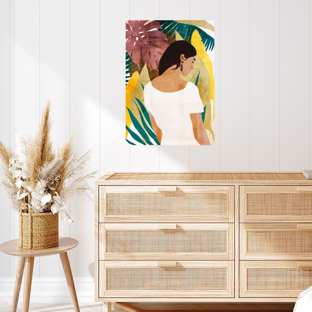Affiche Femme tropicale élégante