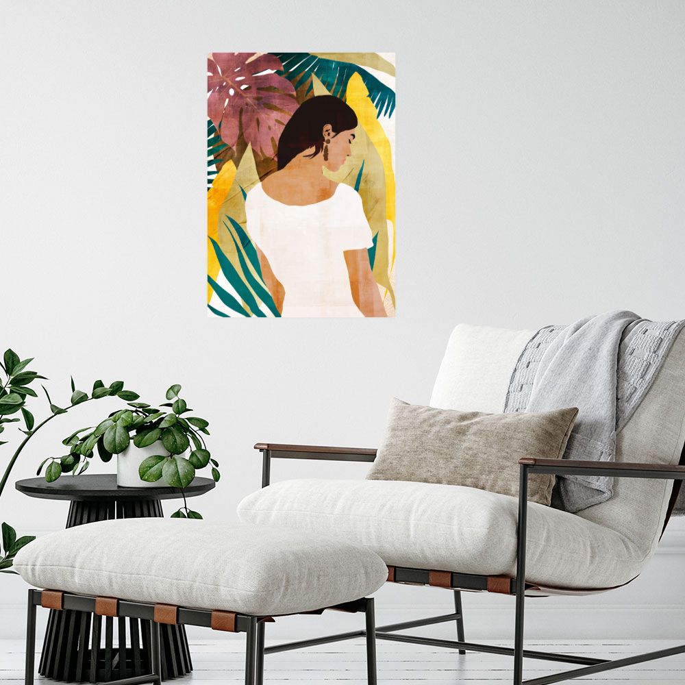 Affiche Femme tropicale élégante