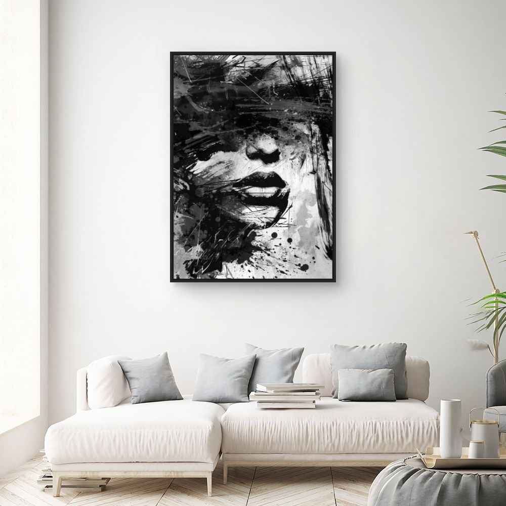 Tableau Visage abstrait captivant