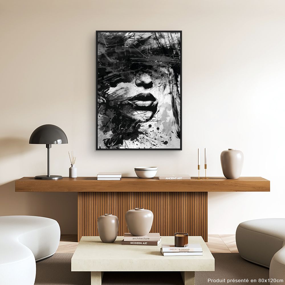 Tableau Visage abstrait captivant