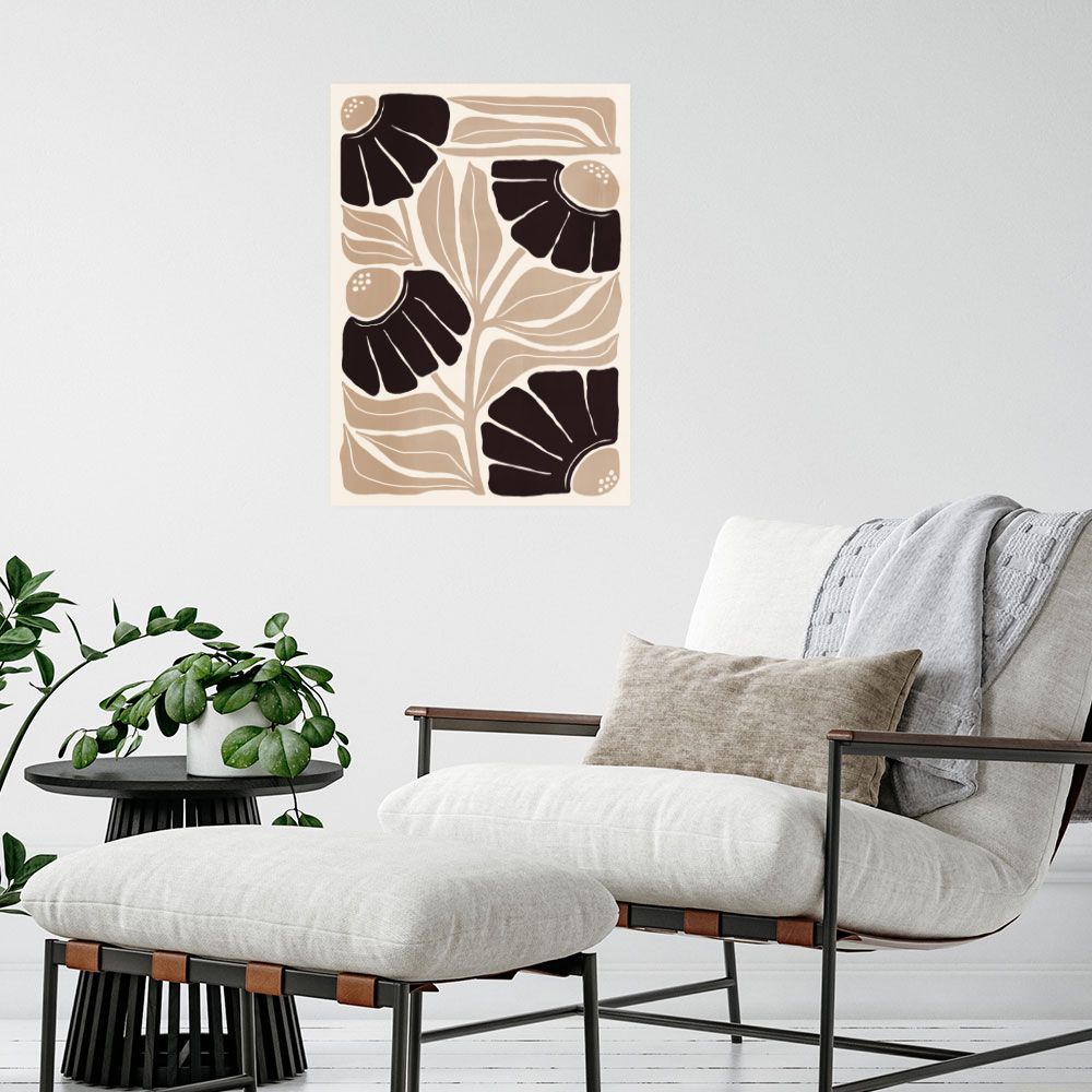 Affiche Fleurs graphiques élégantes