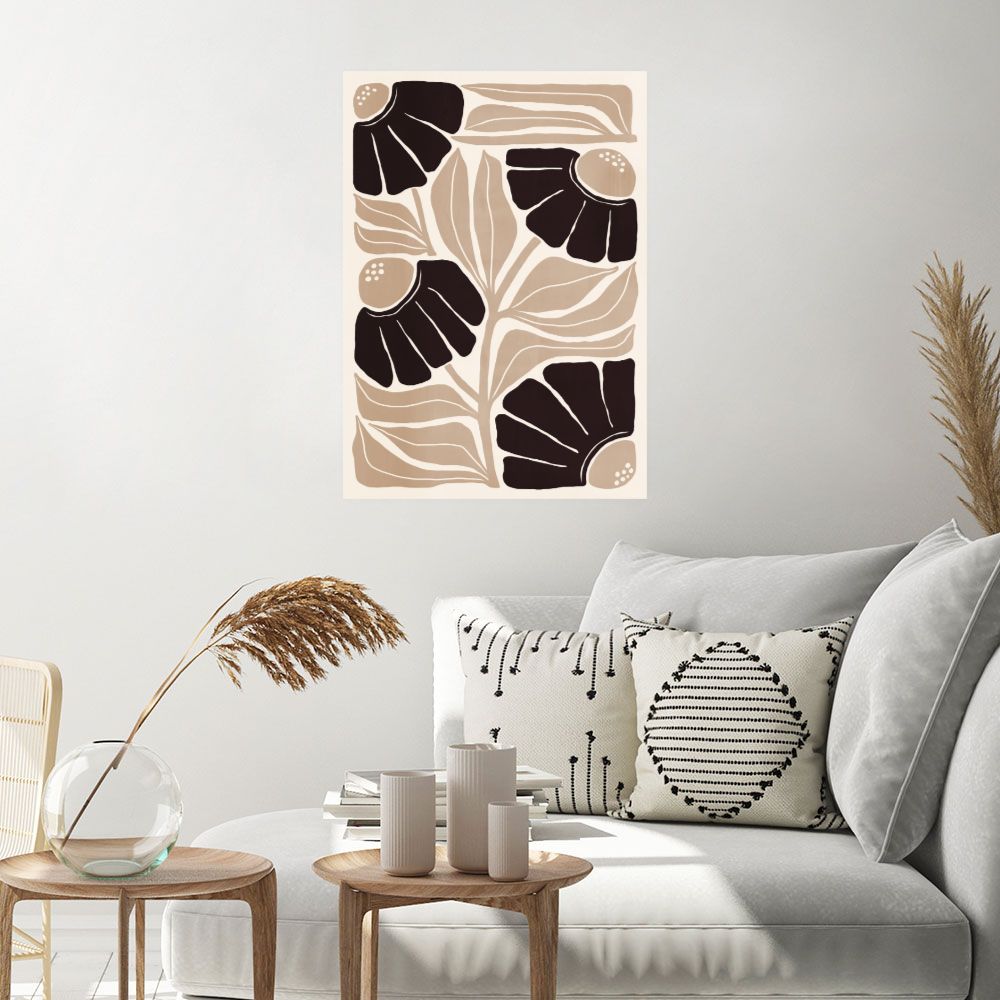 Affiche Fleurs graphiques élégantes