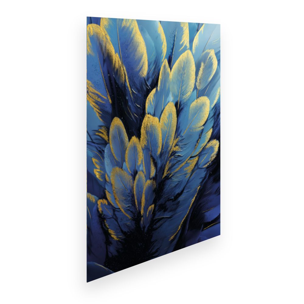 Affiche Plumes dorées