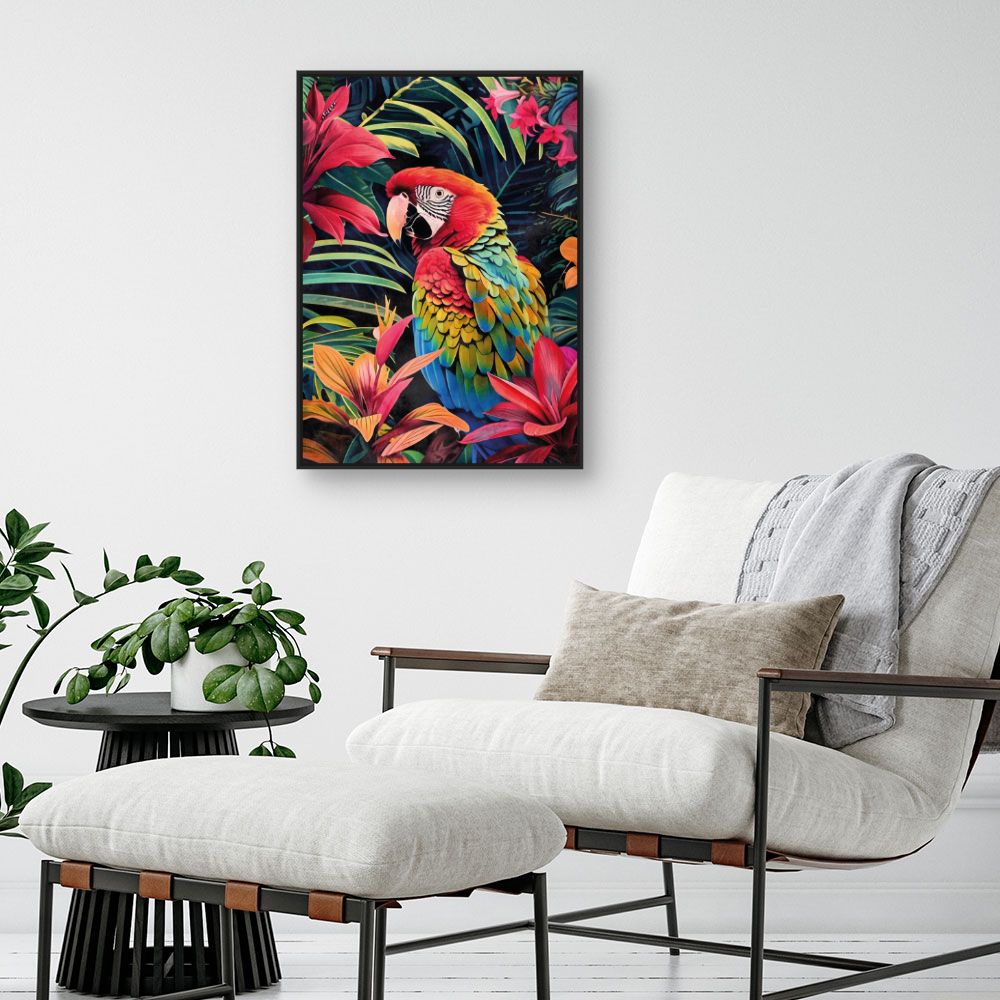 Tableau Perroquet exotique vibrant