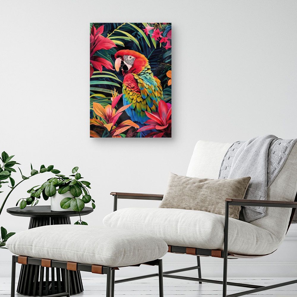 Tableau Perroquet exotique vibrant