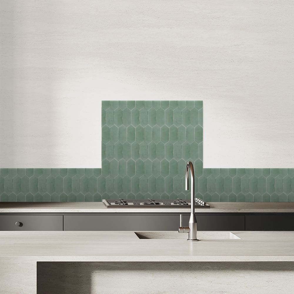 Crédence en aluminium / Motif hexagonal moderne