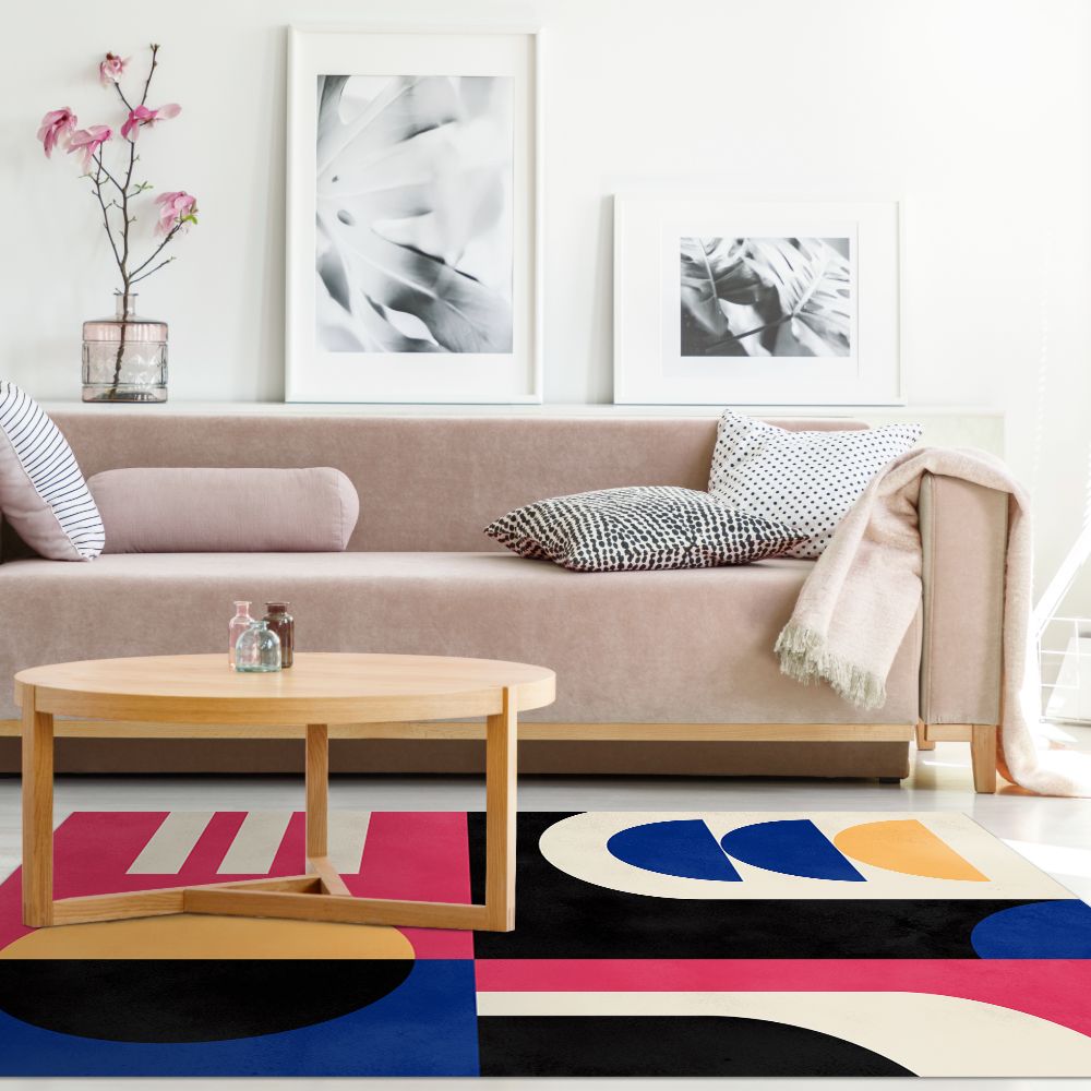 Tapis n°504 Motifs vibrants géométriques