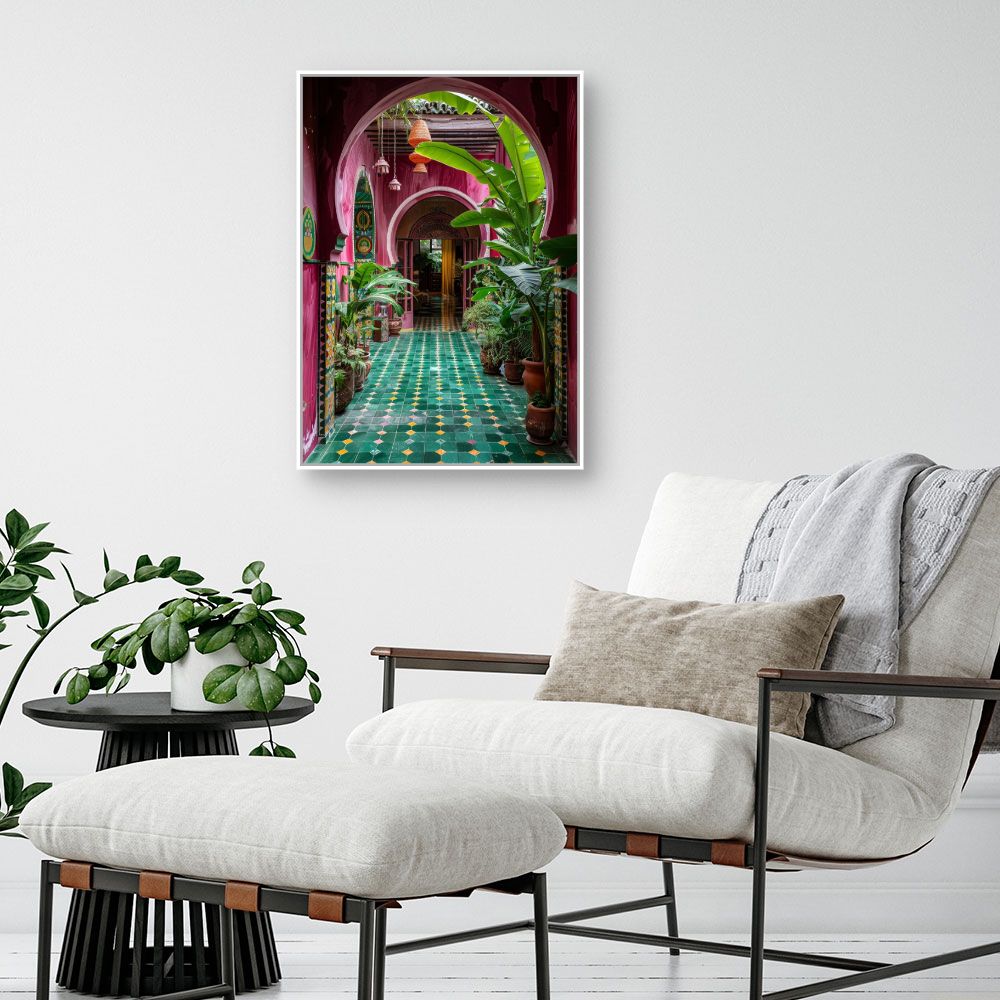 Toile "Passage botanique vibrant"