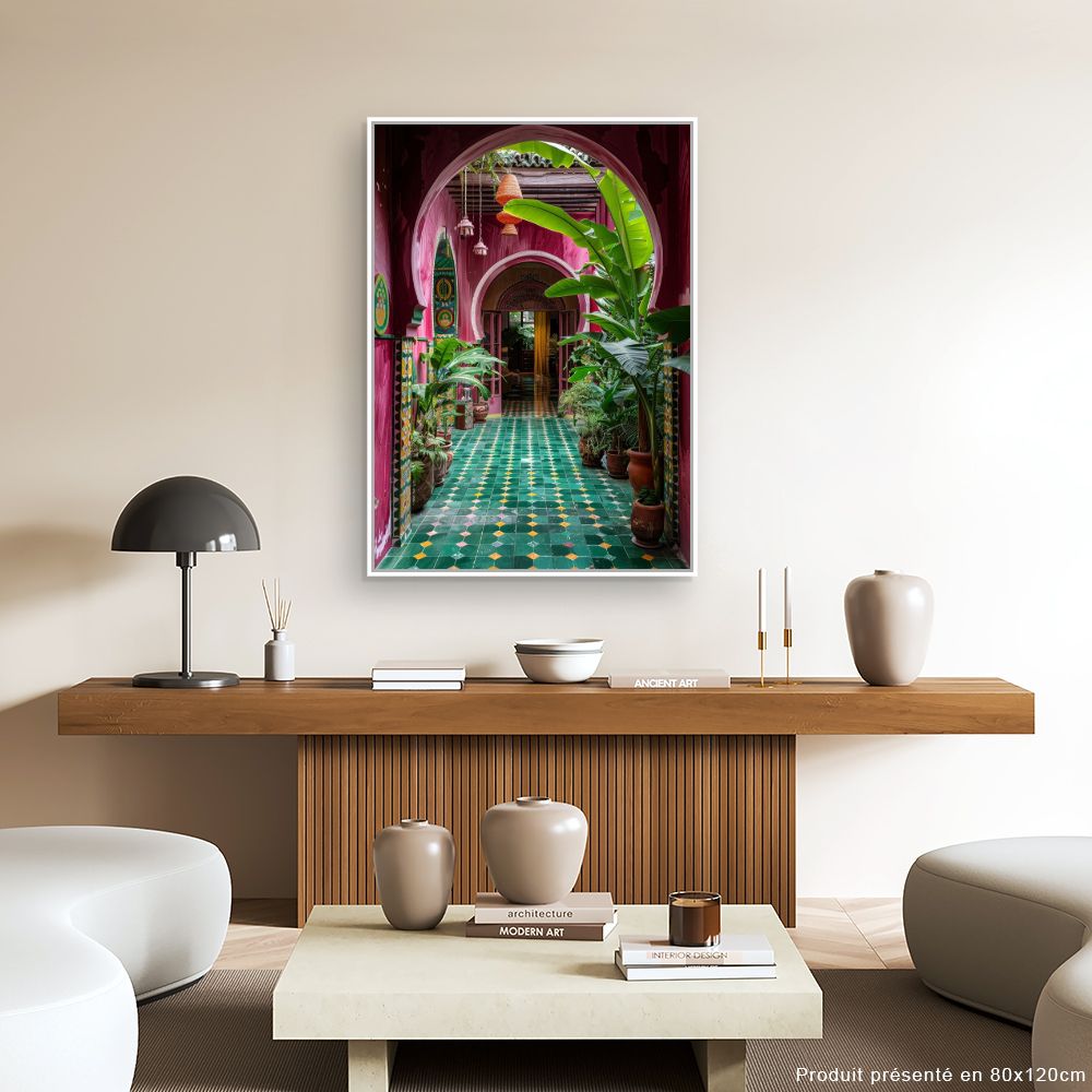 Toile "Passage botanique vibrant"