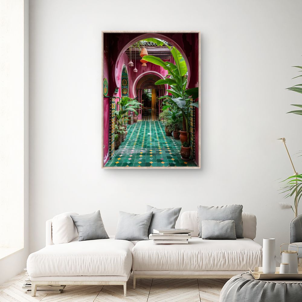 Toile "Passage botanique vibrant"