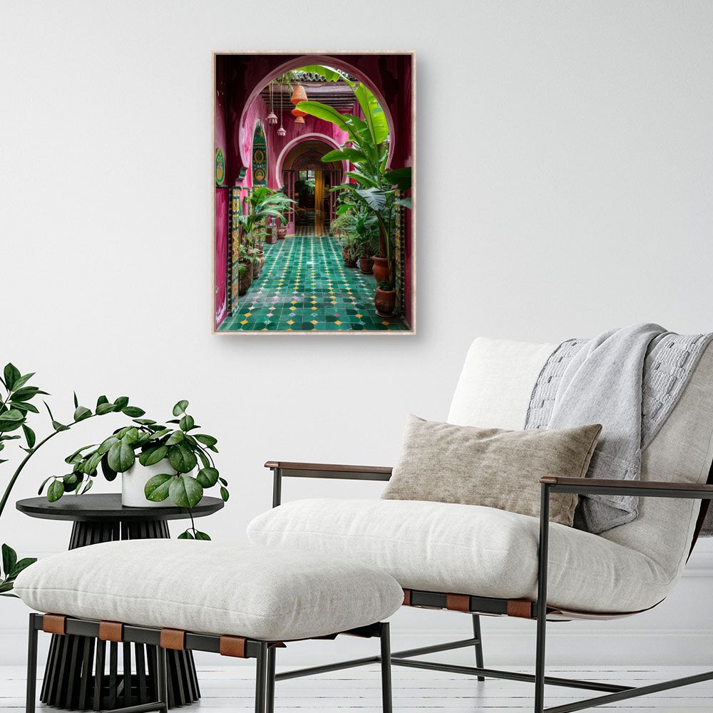 Toile "Passage botanique vibrant"