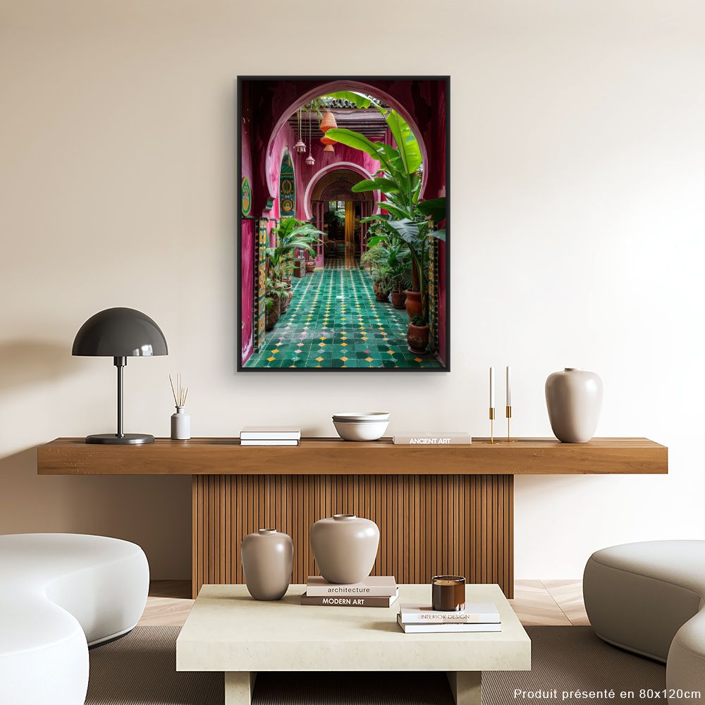 Toile "Passage botanique vibrant"
