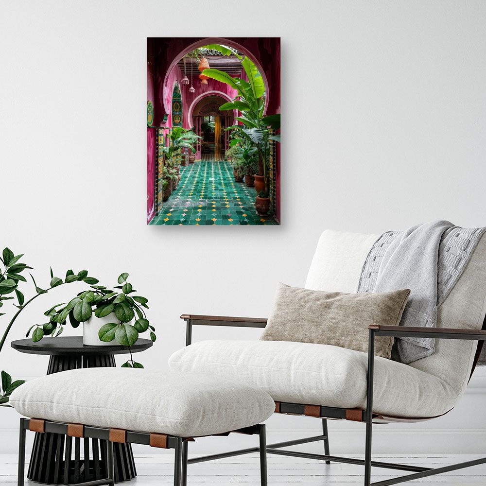 Toile "Passage botanique vibrant"