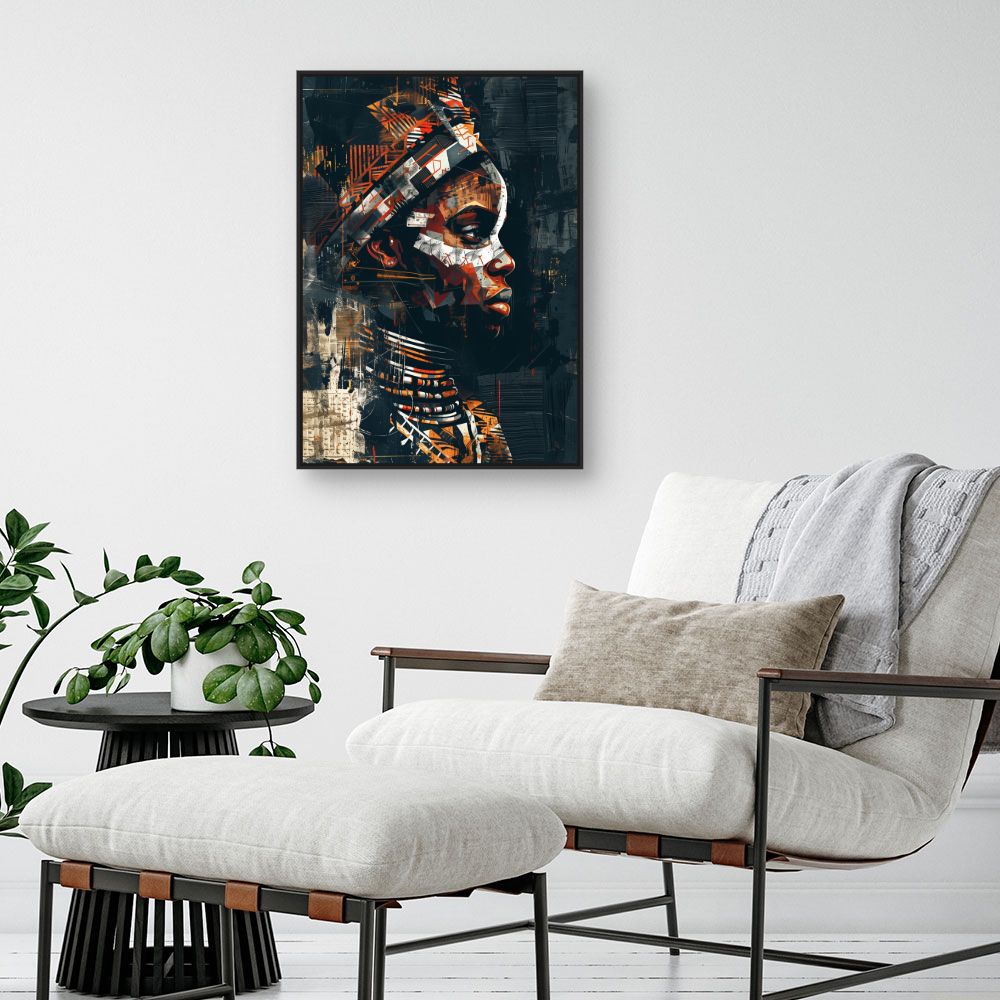 Tableau Portrait graphique vibrant