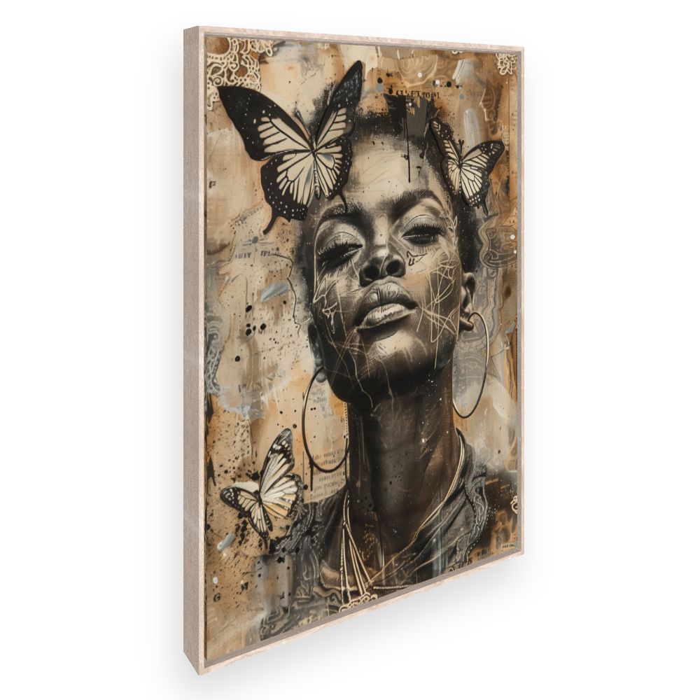 Toile Élégance papillon