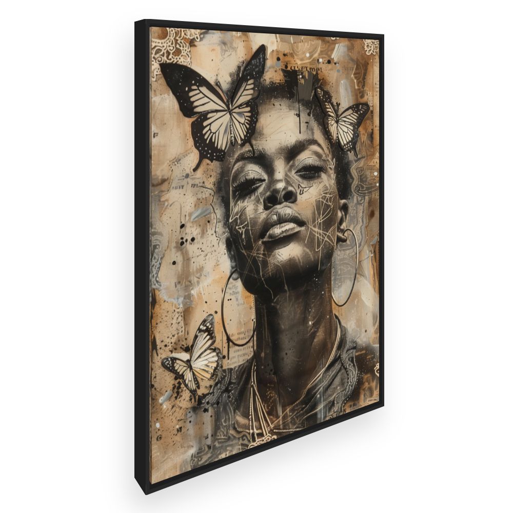 Toile Élégance papillon