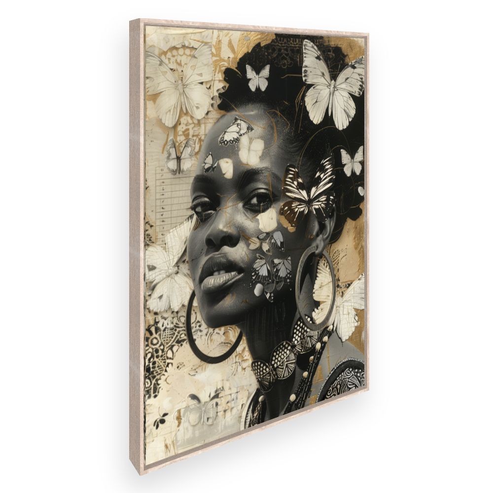 Toile Élégance papillon