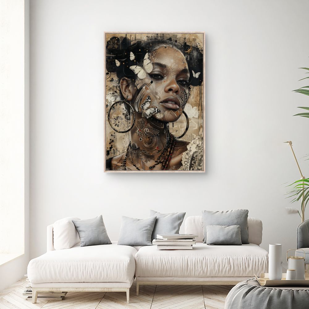 Tableau Beauté papillon ethnique