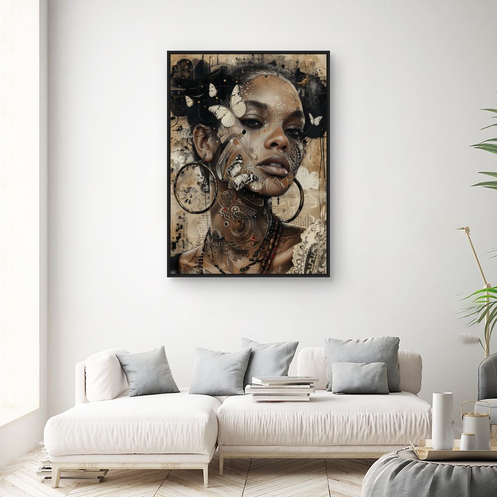 Tableau Beauté papillon ethnique