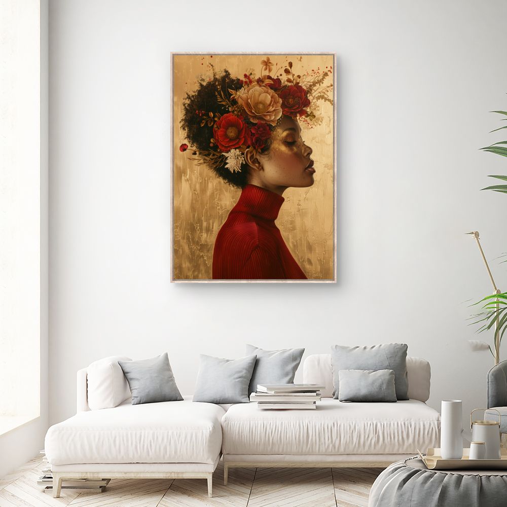 Tableau Élégance florale dorée