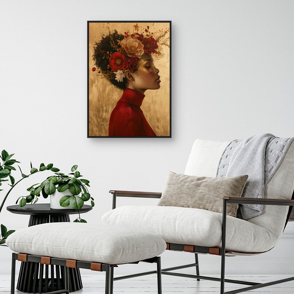 Tableau Élégance florale dorée