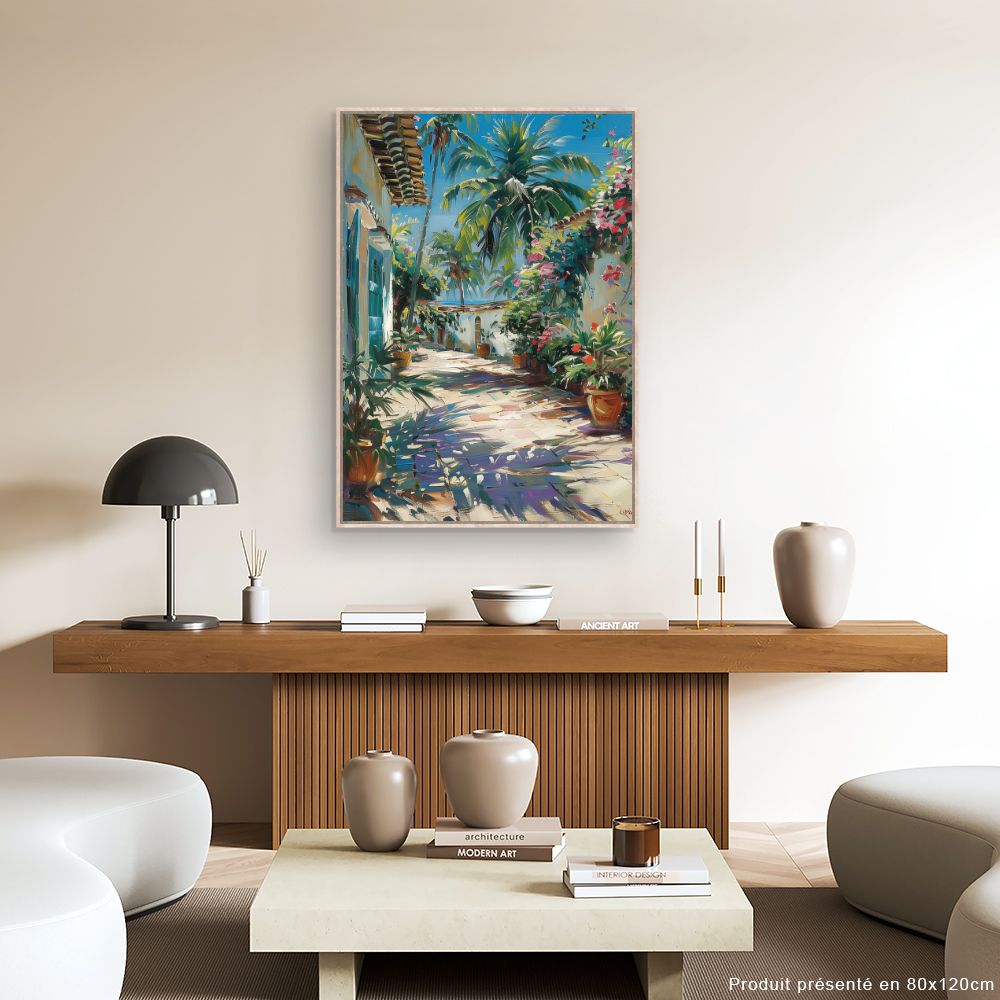 Tableau Ruelle tropicale ensoleillée