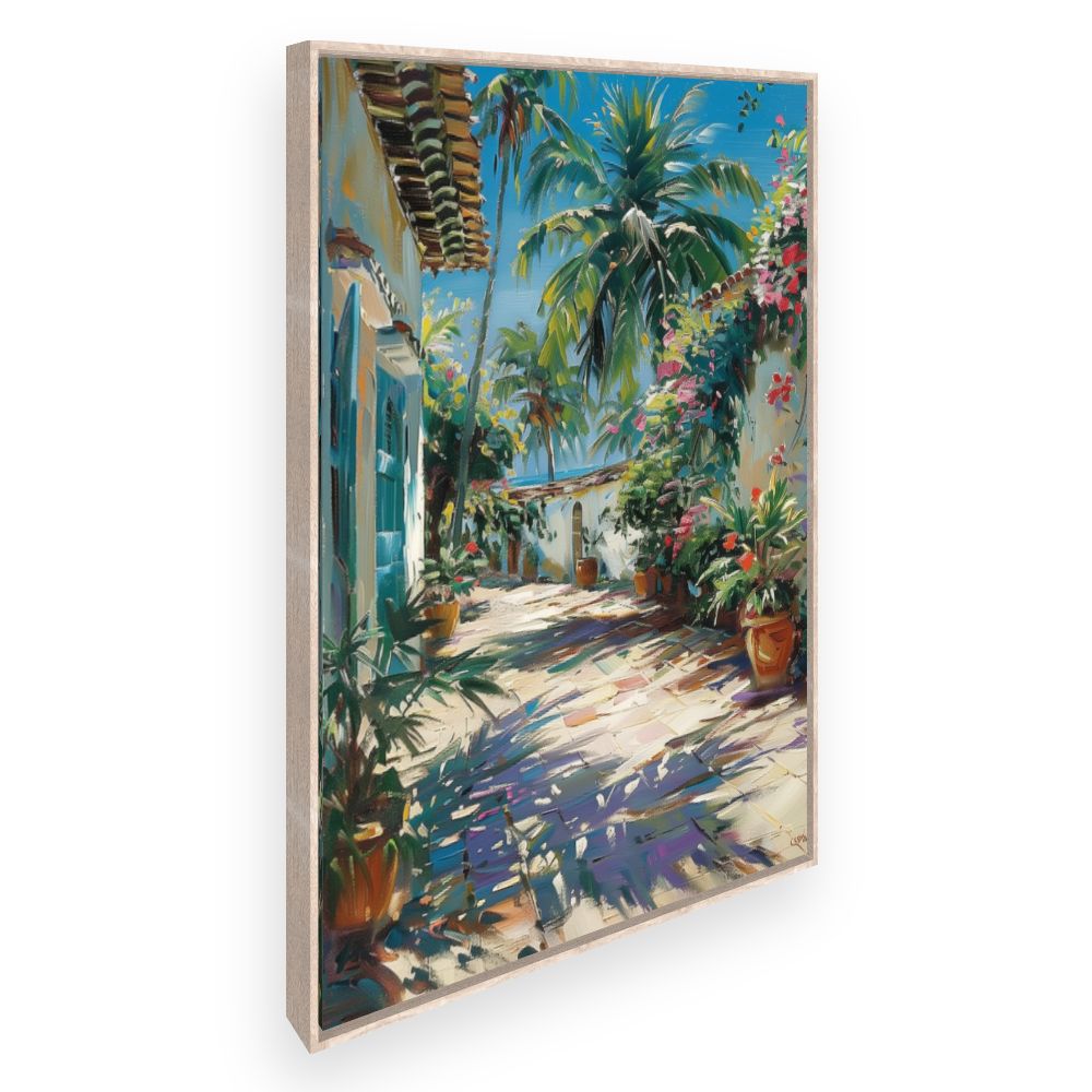 Toile Ruelle tropicale ensoleillée