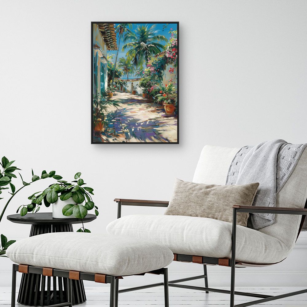 Tableau Ruelle tropicale ensoleillée