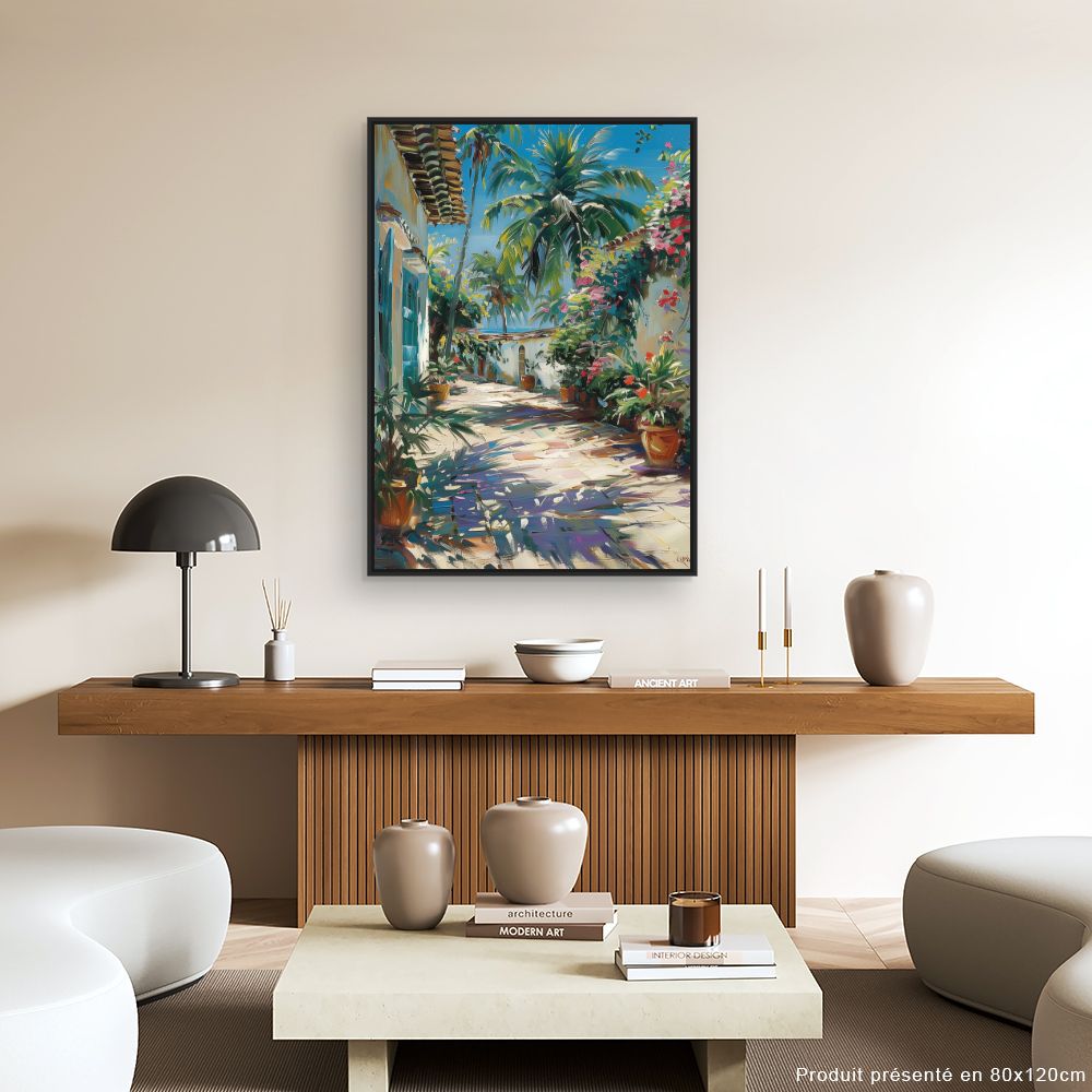 Tableau Ruelle tropicale ensoleillée