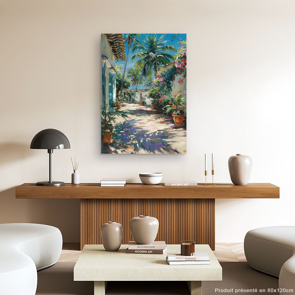 Tableau Ruelle tropicale ensoleillée
