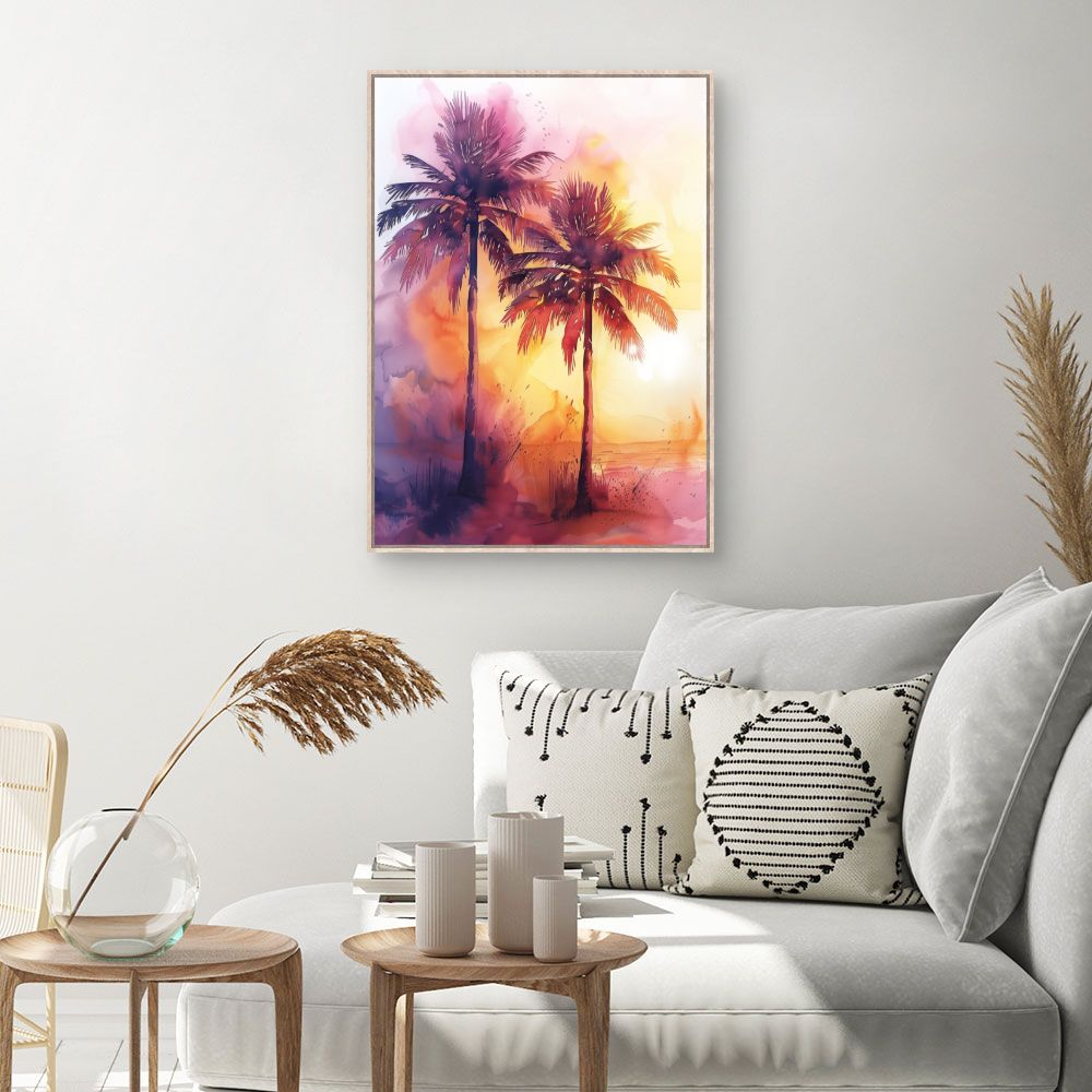 Tableau Palmiers éclatants