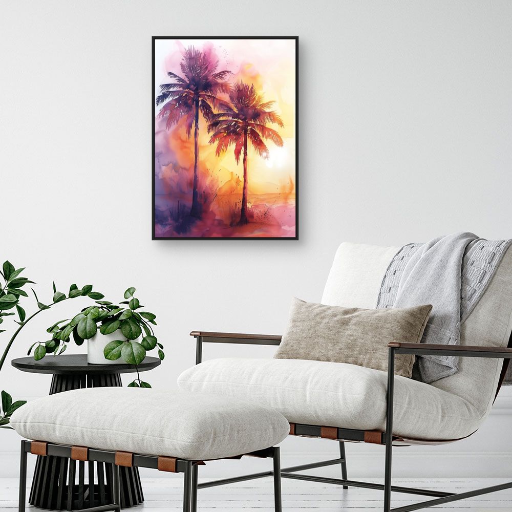 Tableau Palmiers éclatants