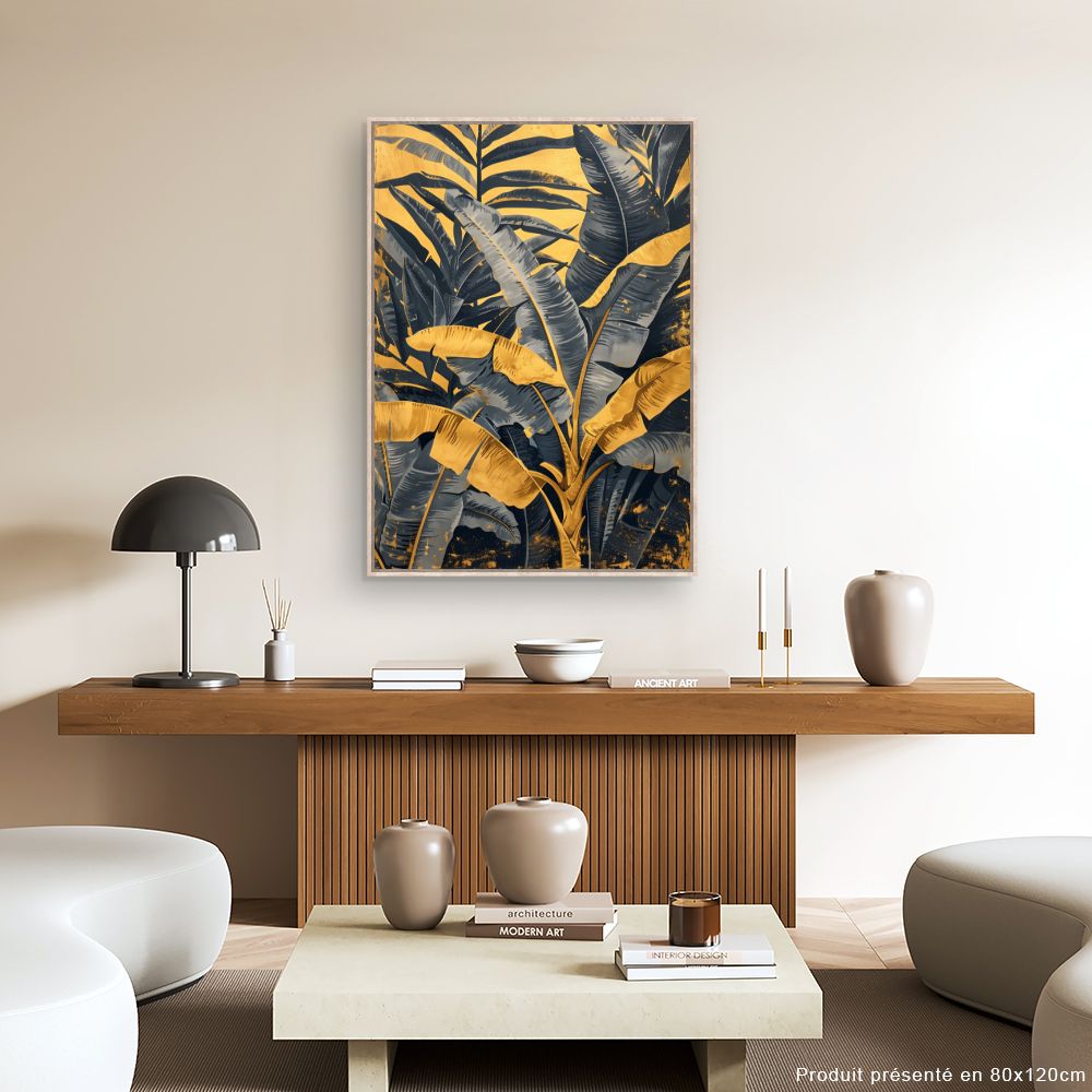 Tableau Feuilles exotiques vibrantes