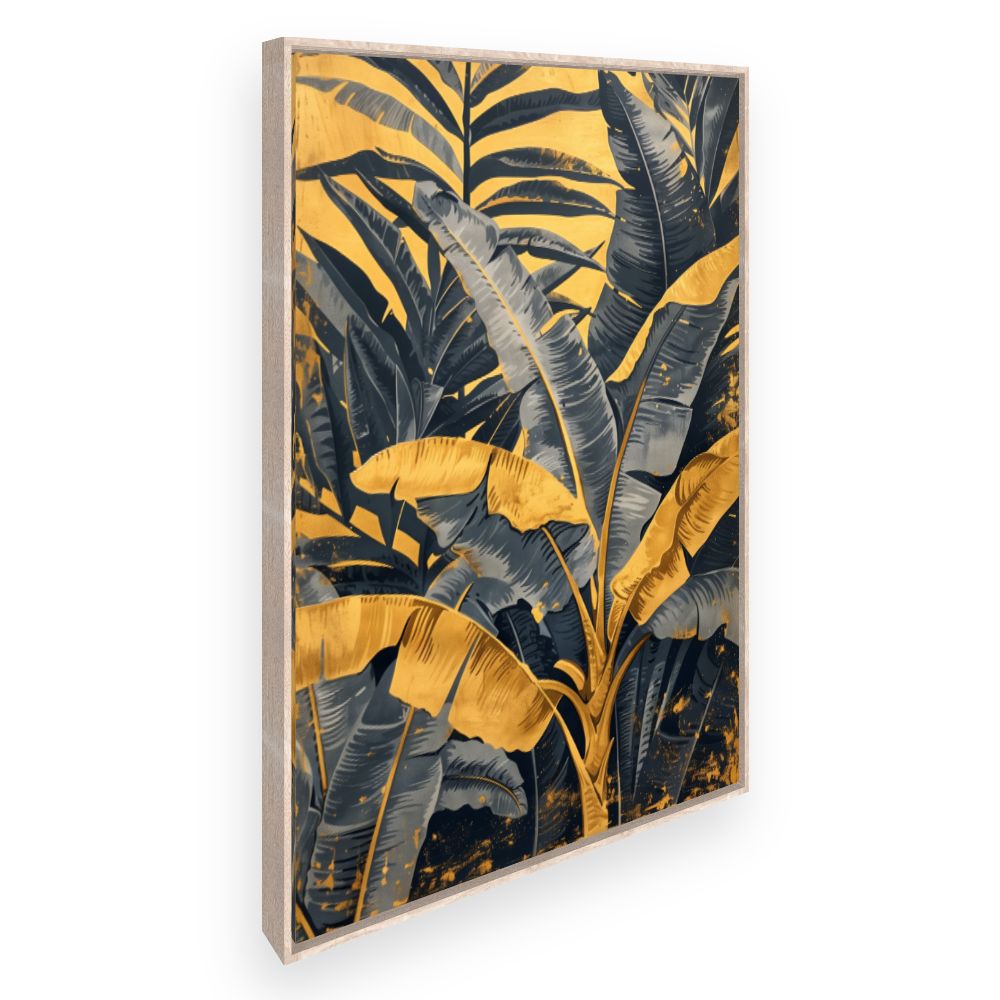 Toile Feuilles exotiques vibrantes