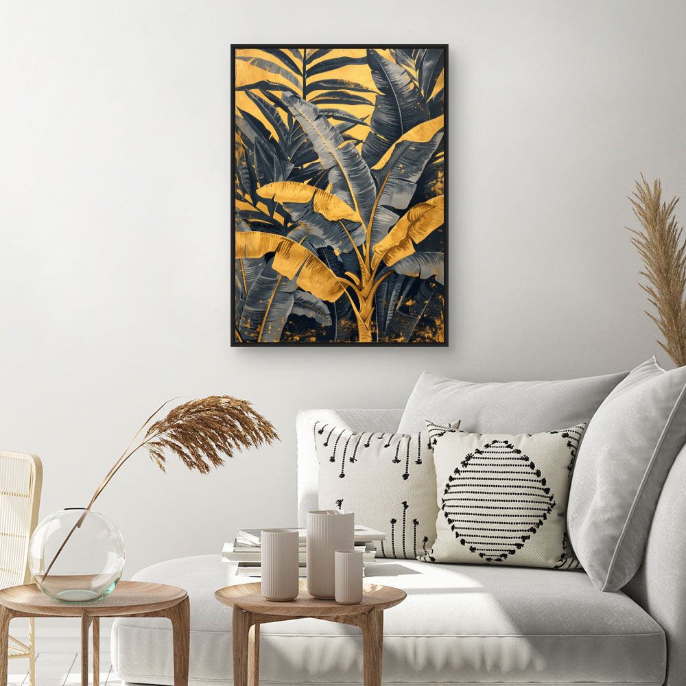 Tableau Feuilles exotiques vibrantes