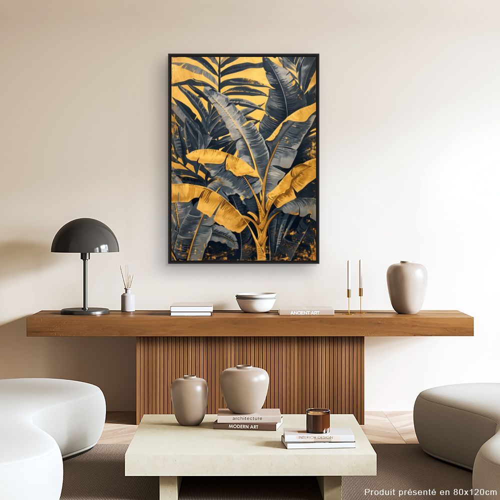 Tableau Feuilles exotiques vibrantes