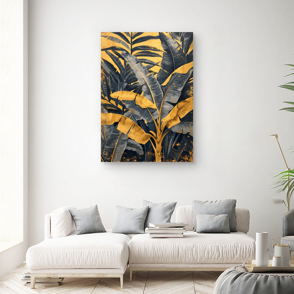 Tableau Feuilles exotiques vibrantes