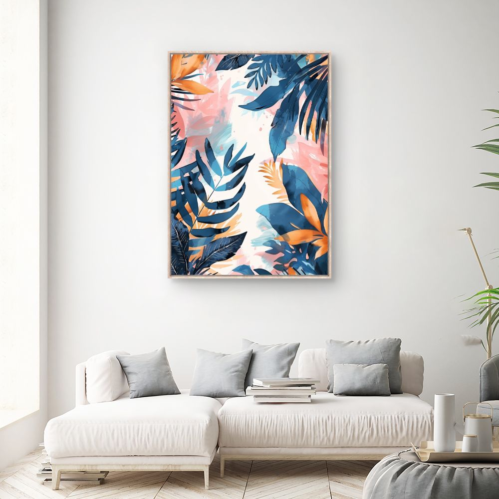 Tableau Feuillage exotique vibrant