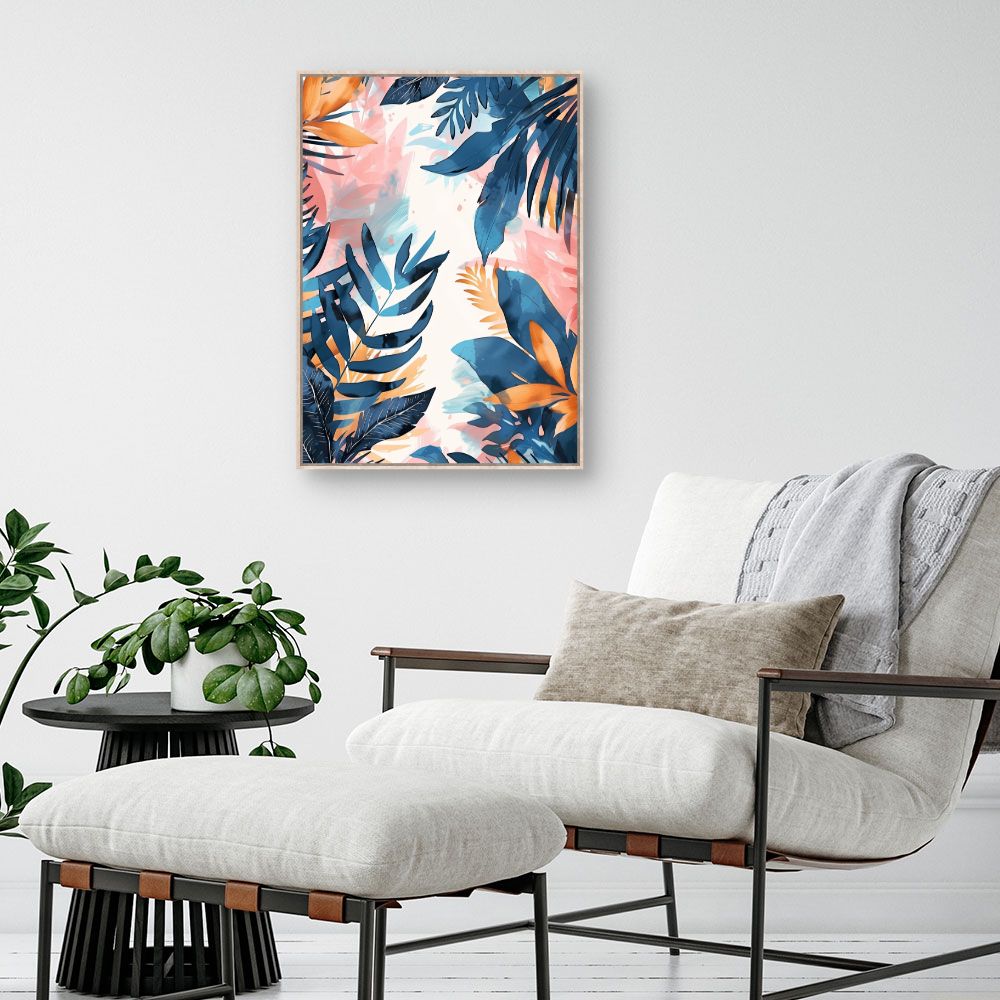 Tableau Feuillage exotique vibrant